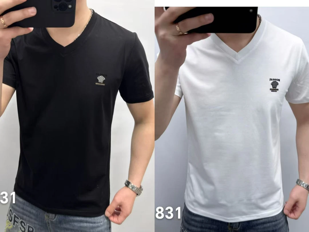 玲家精选6831款号男士V领T恤