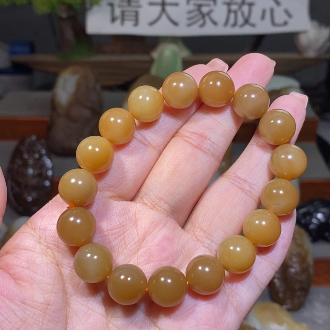 未镶嵌手串和田玉（糖玉）卡12