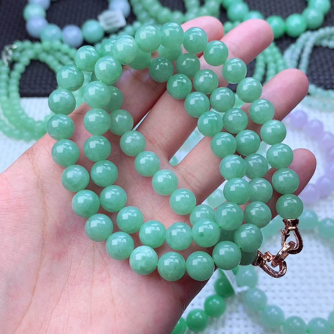 翡翠未镶嵌毛衣链卡9.5