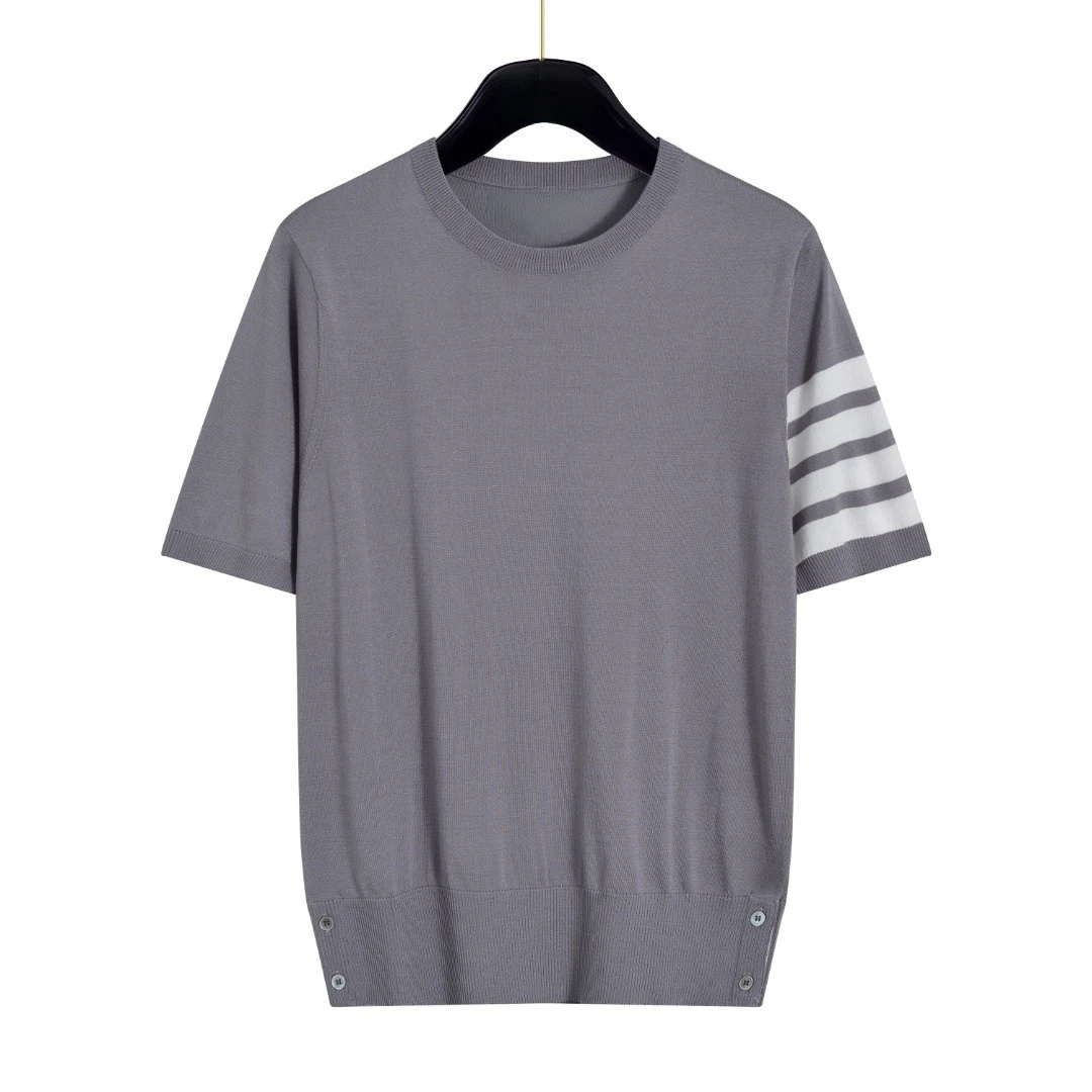 【夏夏特定】男女同款-基础四杠圆领冰丝T恤-汤姆老师简约百搭显瘦