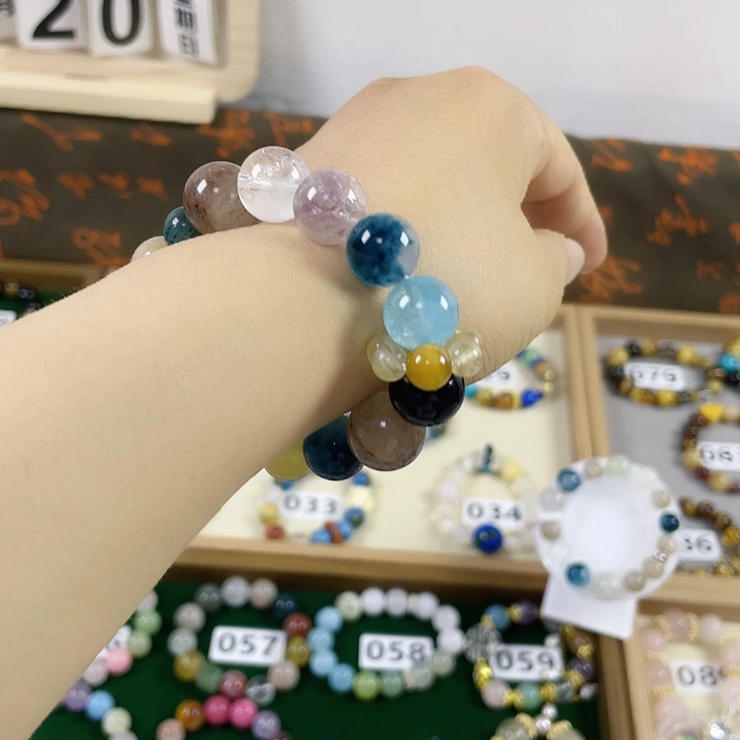 烟晶手链银S925镶嵌