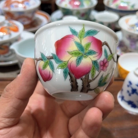 纯手绘精品盖碗杯