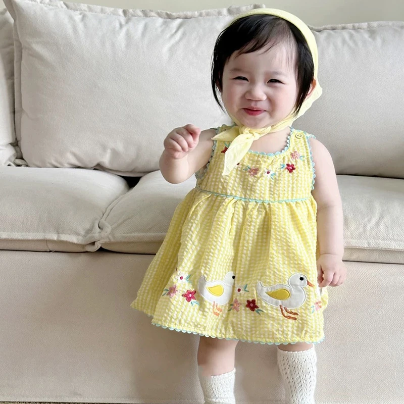 宝宝裙子女宝宝夏装背心裙女童连衣裙夏季婴儿裙洋气公主裙吊带裙