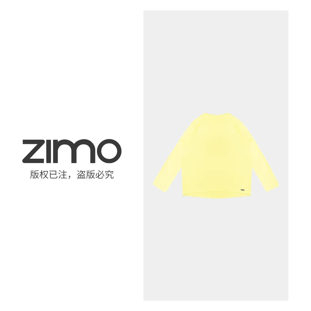 女士长袖鹅黄色615-zimo-瑜伽健身瑜伽服健身服YFCX615