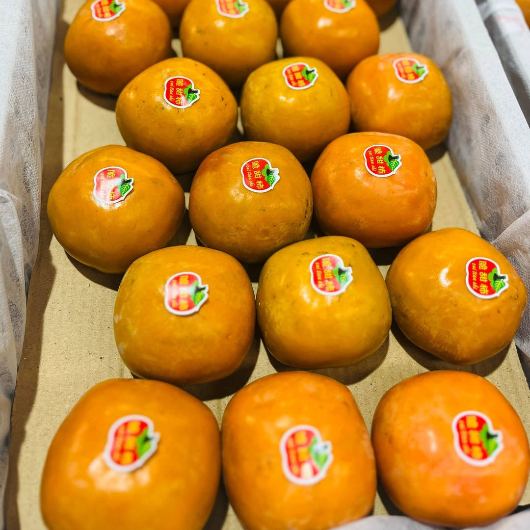 湖北南漳脆甜多汁不涩口新鲜应季水果脆柿子