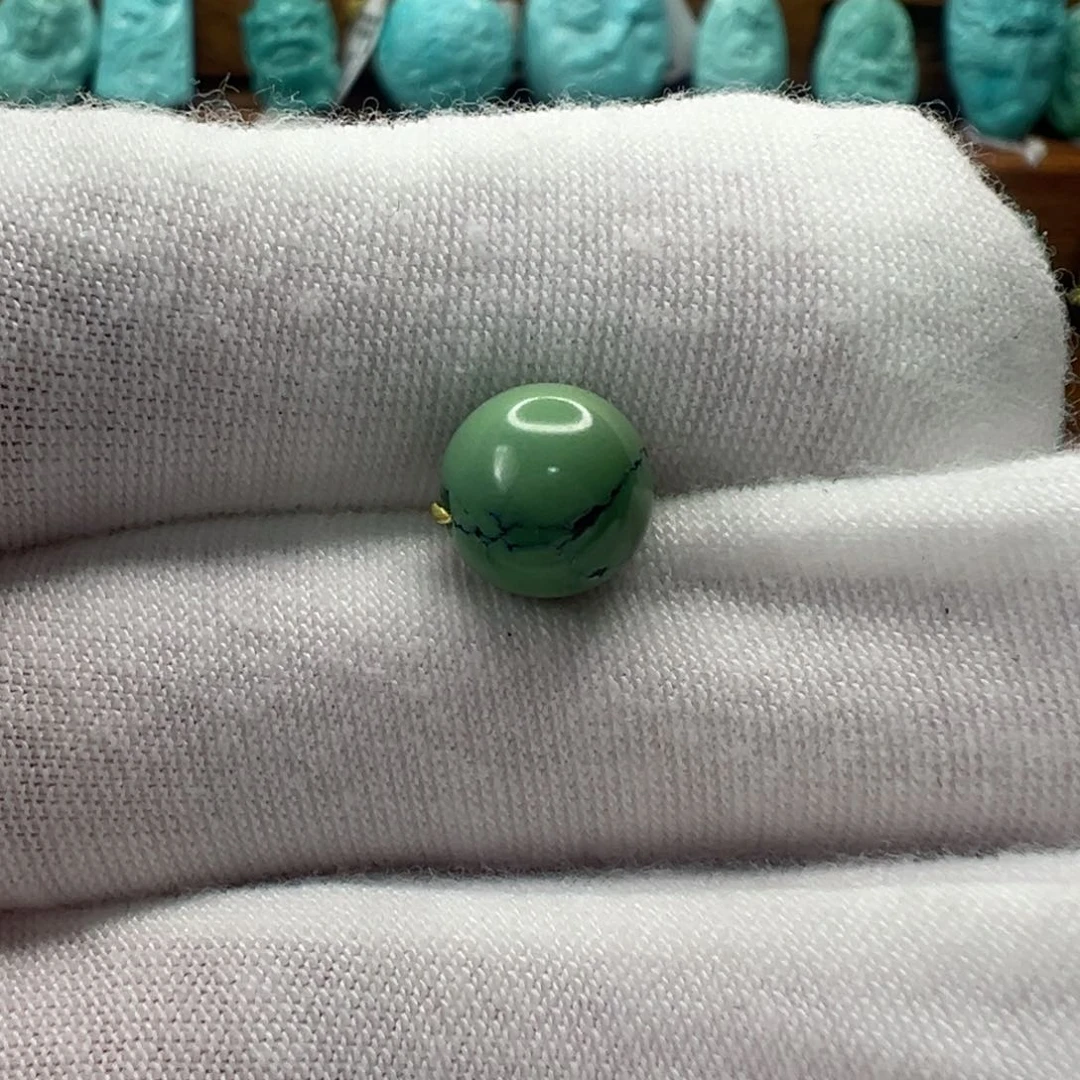 未镶嵌绿松石圆珠8.7mm