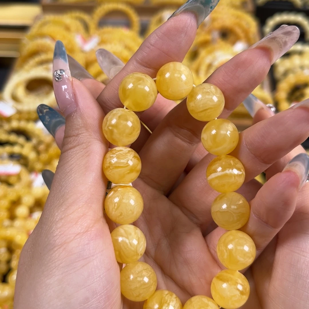 裸石琥珀未镶嵌浓蜡虎皮妖花13+