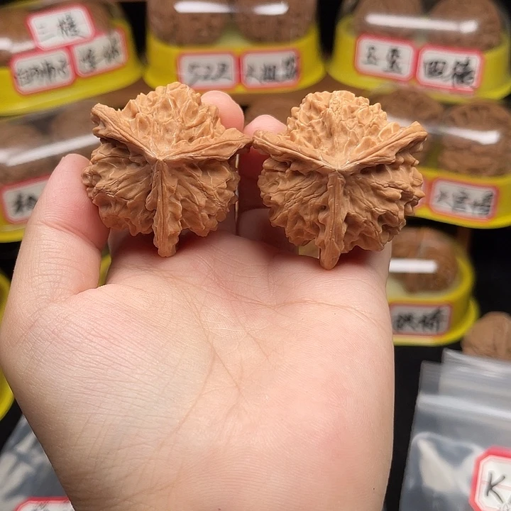 把件文玩核桃6号41尺全品盘山三棱