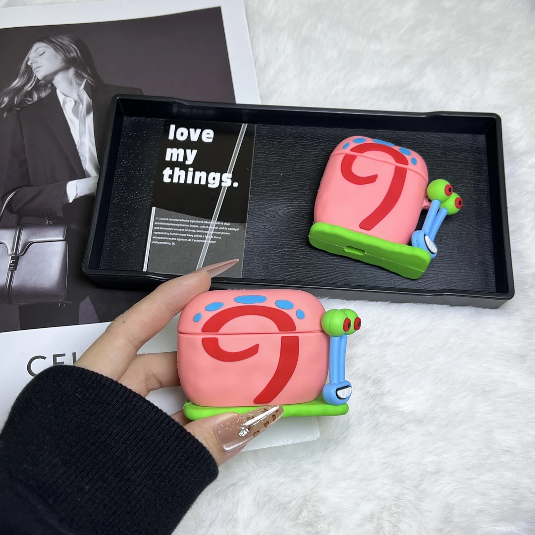丑萌蜗牛适用AirPods3苹果耳机保护套airpodspro2硅胶软壳1/2代壳