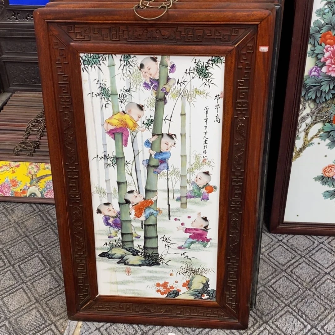 瓷片100*60 景德镇瓷板画柴窑烧制