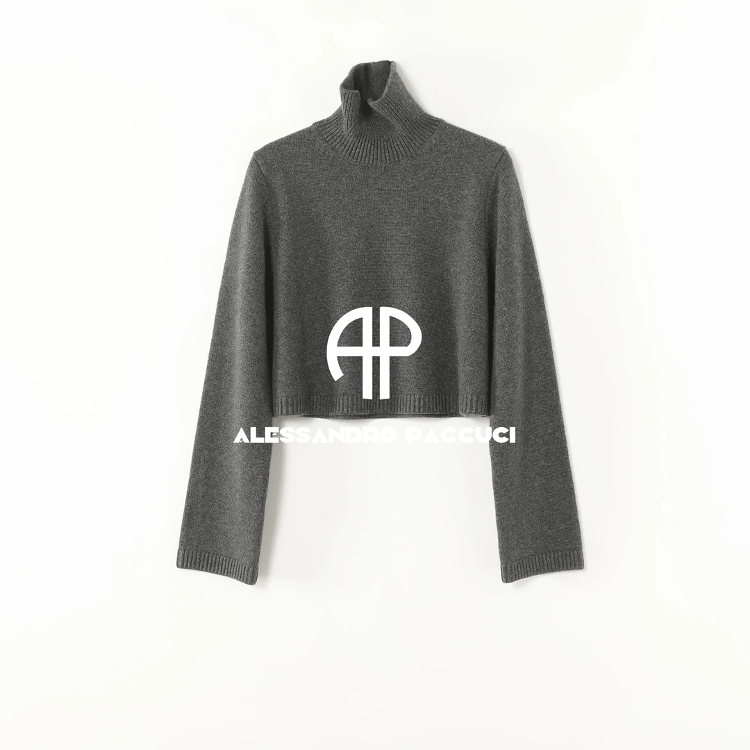 AP洛哥54318ST【90羊毛10羊绒/糯米面包】高领百搭加厚短款针织衫