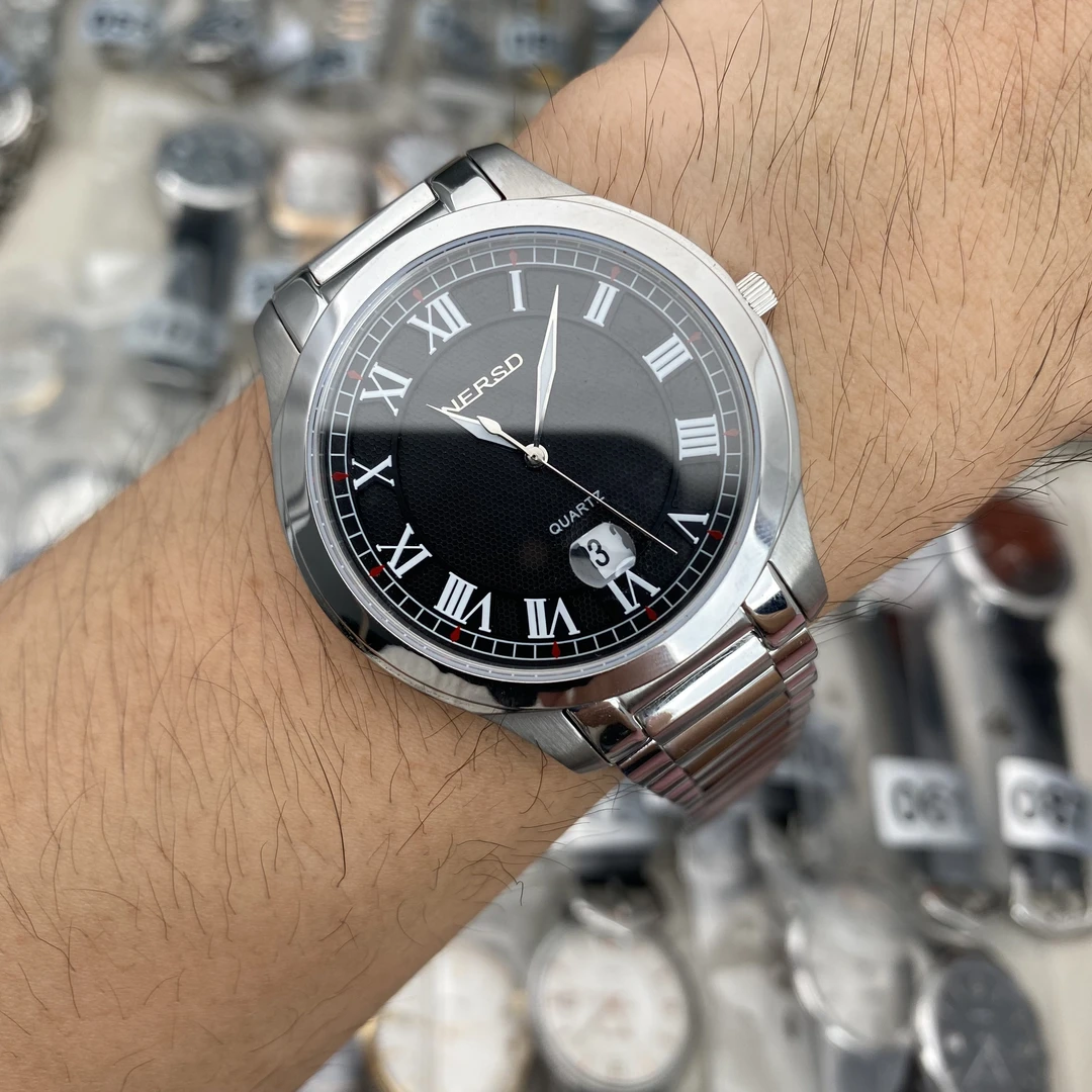 耐尔斯顿进口石英男表防水蓝宝石镜面精钢日历撤柜少量库存高品质