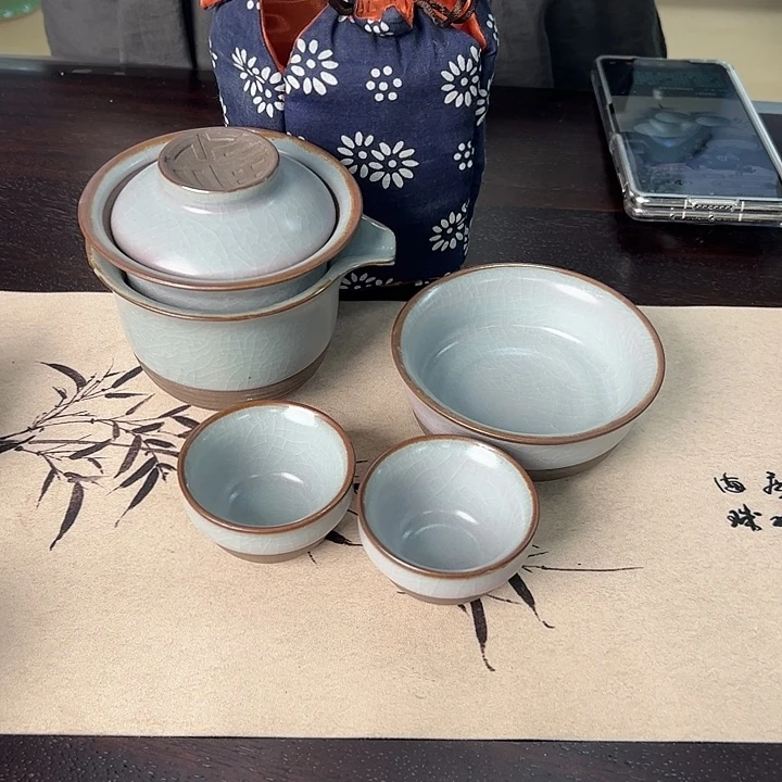 龙泉云间青瓷小米茶器