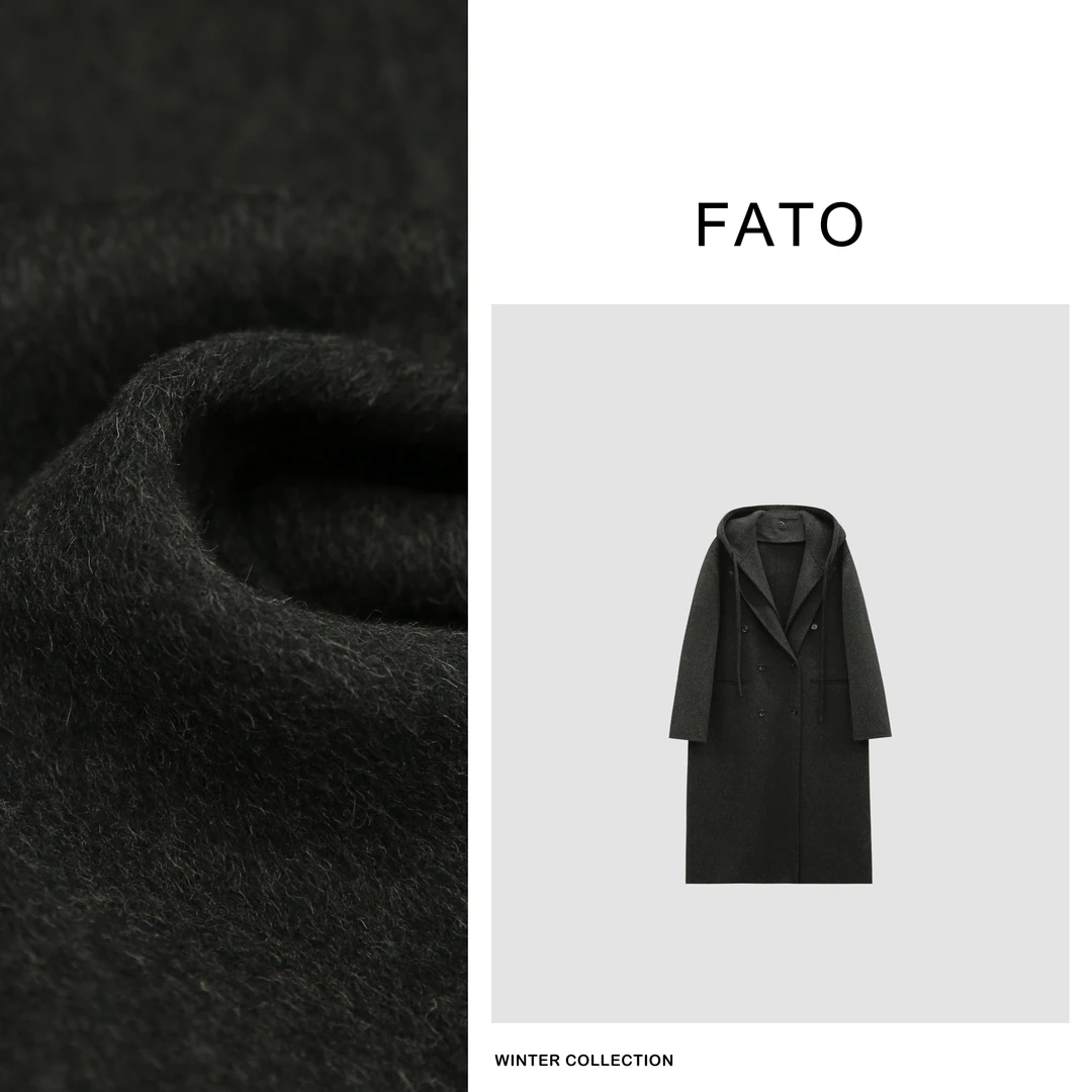 【郑买买】温莎学院 绵羊毛假两件双排扣保暖毛呢外套 QDD41120W2