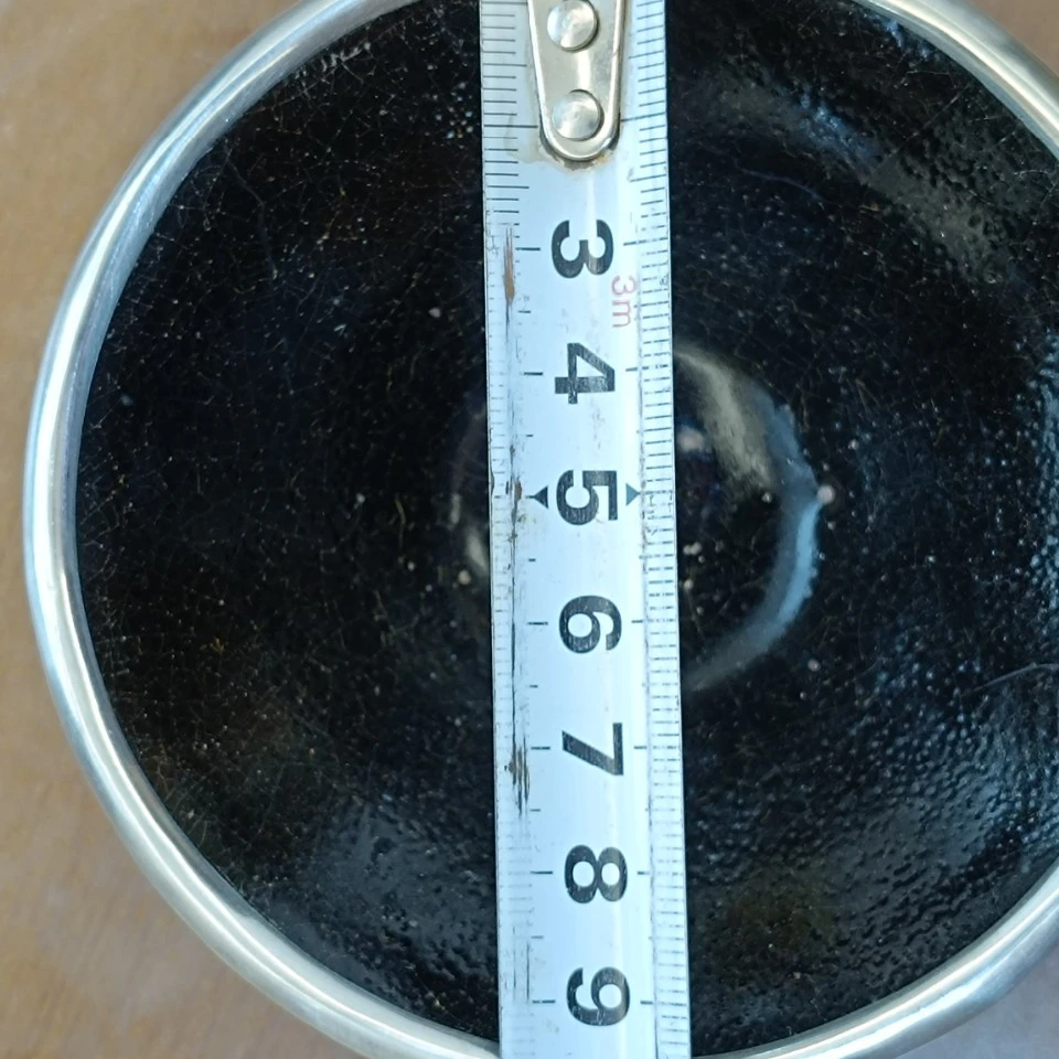 柴烧乌金束口建盏精品茶具