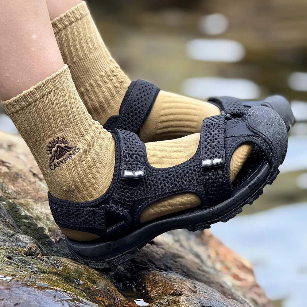 越南进口包头凉鞋溯溪鞋运动夏季防滑户外防滑涉水大码女鞋沙滩鞋