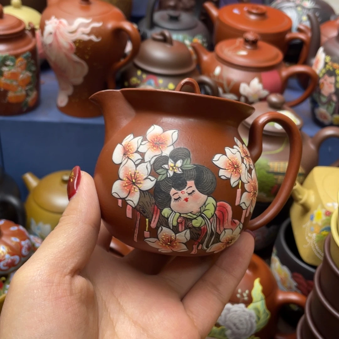 用***5红泥茶杯紫砂主人杯160cc