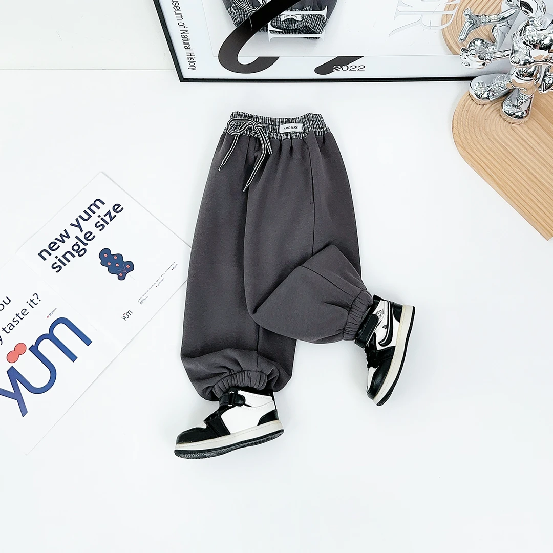 儿童加绒裤子男童运动裤2025新款秋冬装 D-DMD7203 悠悠童话童装