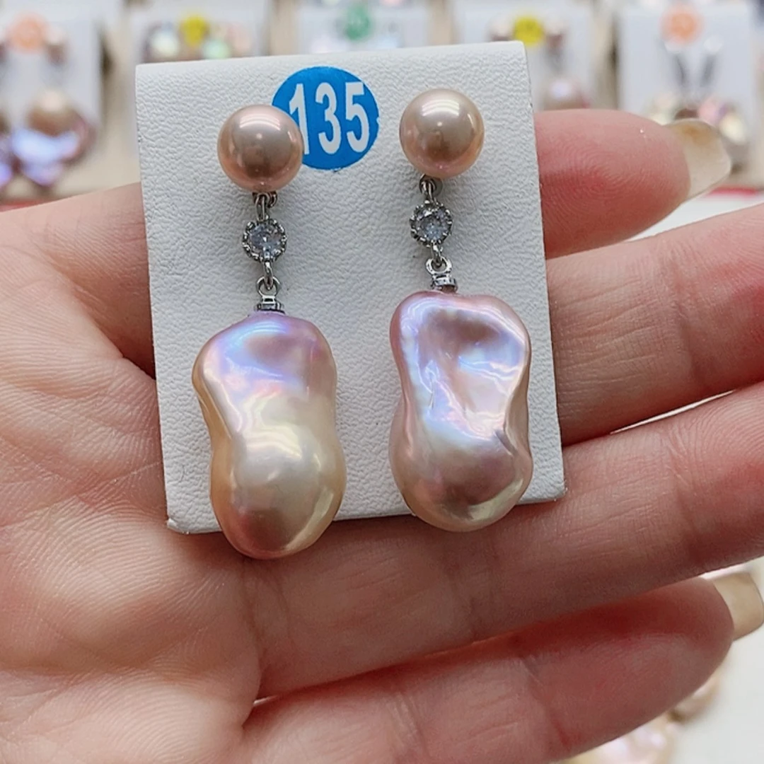 【闪购商品】淡水珍珠耳饰银S925镶嵌