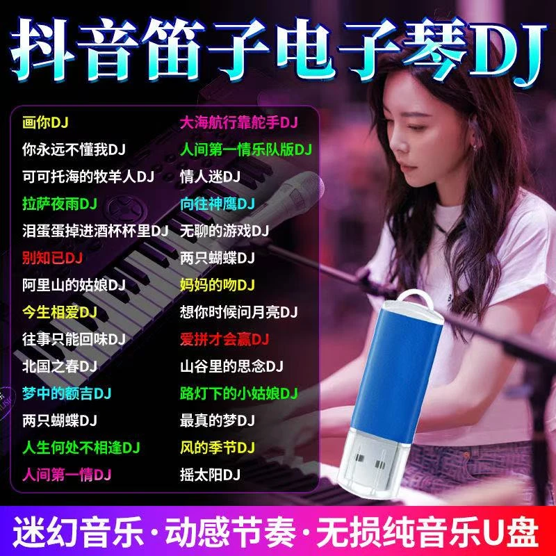 轻纯音乐电子琴DJ流行劲爆重低音旋律节奏无损高音质音乐车载u盘