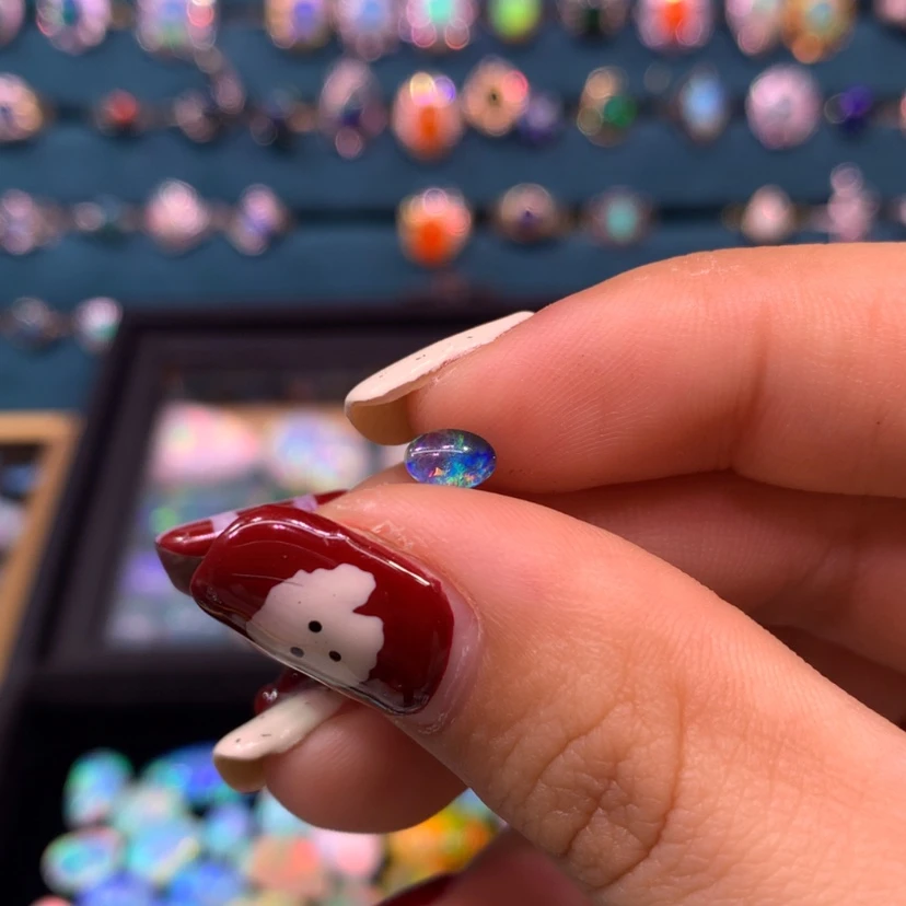 【闪购商品】欧泊裸石定制不要证书银S925镶嵌楼*月