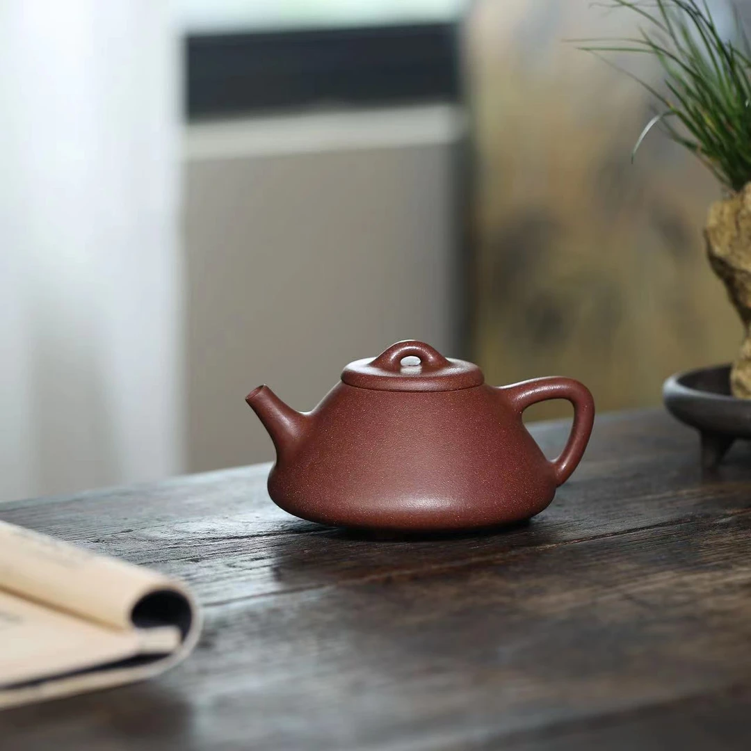 SYZJ底槽青【子冶石瓢260cc】宜兴黄龙山原矿手工紫砂壶