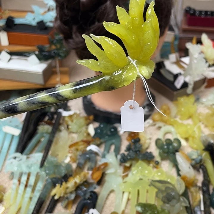 未镶嵌蛇纹石玉发饰