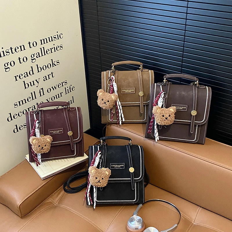 656轻奢百搭迷你小包包女复古英伦风上班通勤小背包高级感手提包