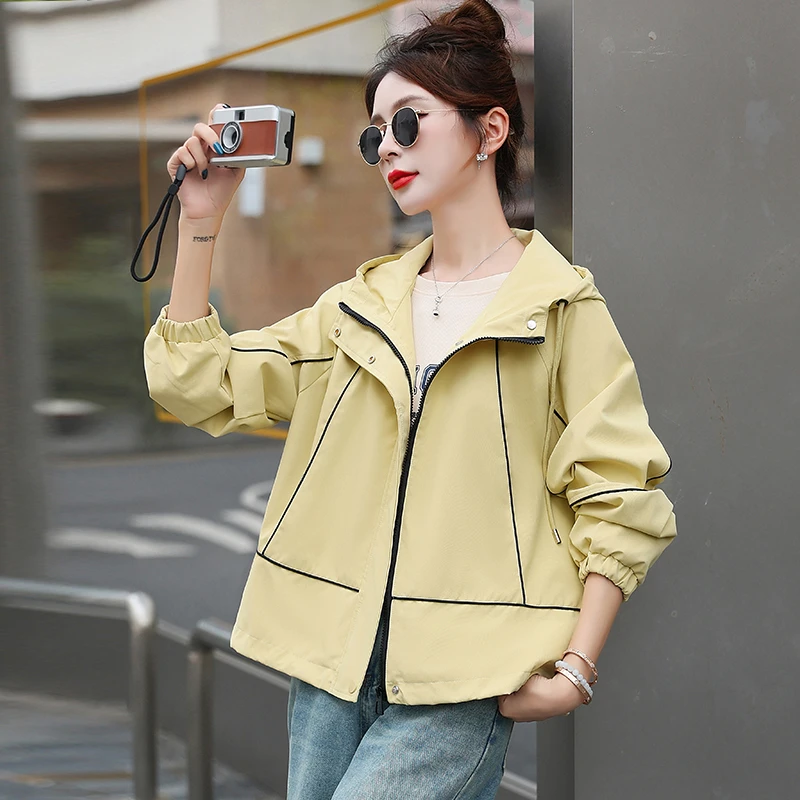 连帽风衣外套女2025春秋新款时尚洋气女装宽松显瘦休闲夹克冲锋衣