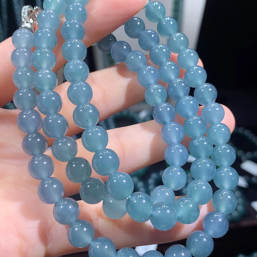 未镶嵌手链翡翠天然a货翡翠项链8mm