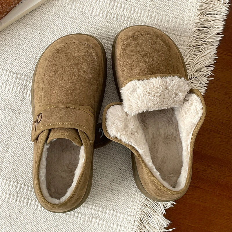 卡色芒果头加绒棉鞋女2025冬季新款保暖舒适学生板鞋百搭休闲潮鞋