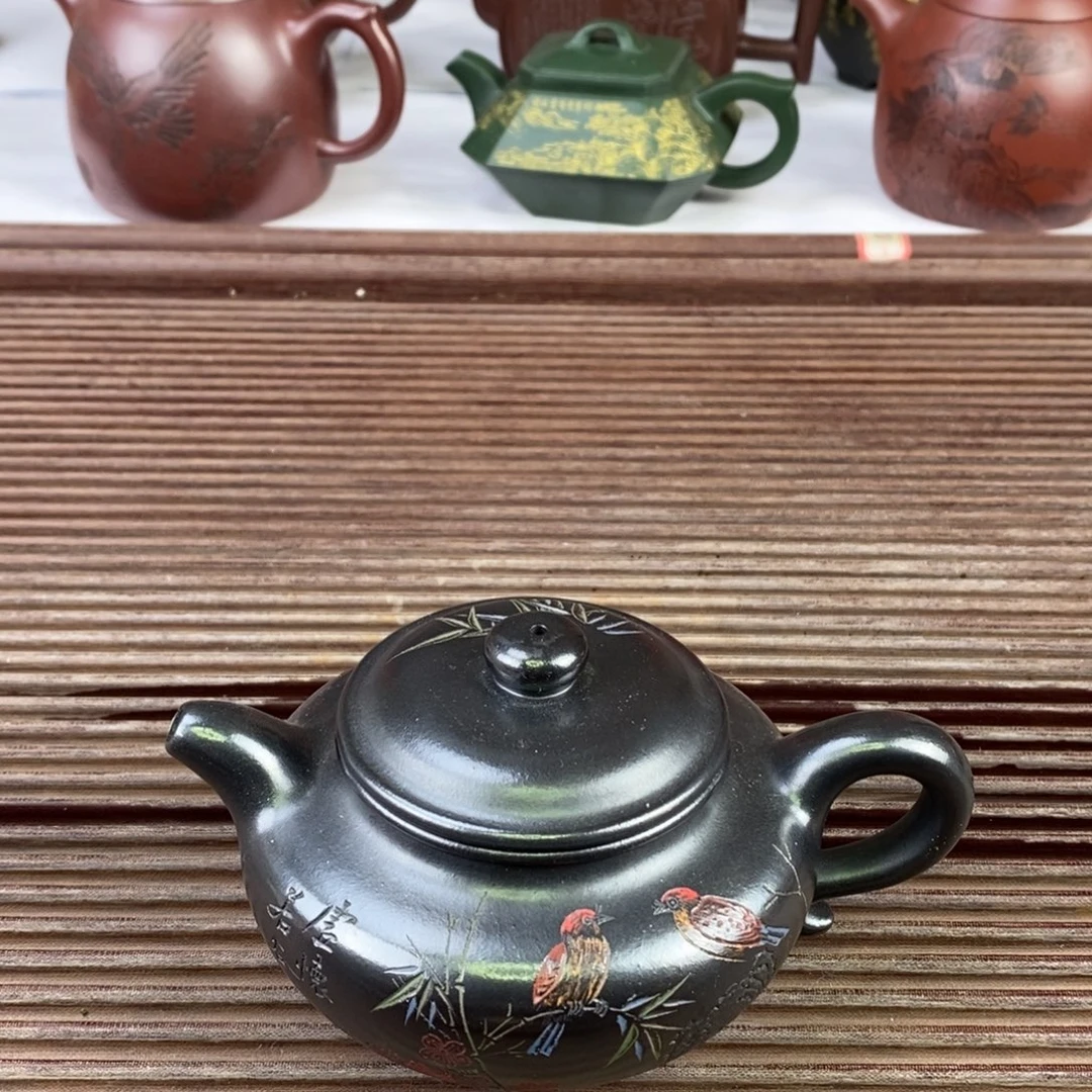 紫砂茶壶白8 仿古