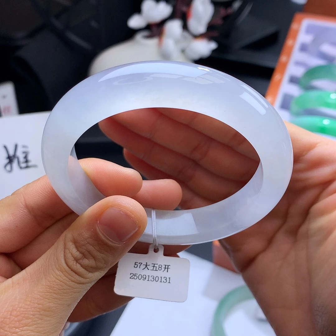 未镶嵌手镯翡翠57-58白月光正圈