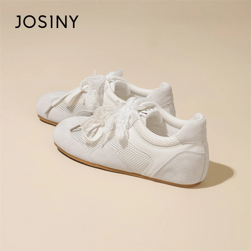 卓诗尼芭蕾风阿甘德训鞋女款2025夏季新款平底百搭运动休闲鞋透气