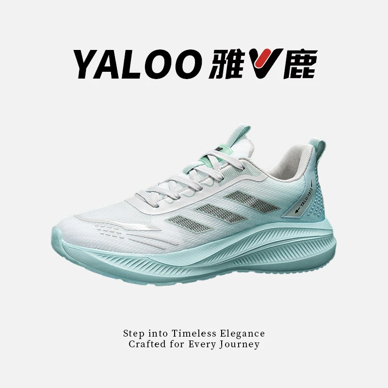 雅鹿情侣款百搭透气减震时尚跑鞋公路通用休闲轻便跑步鞋Y-25