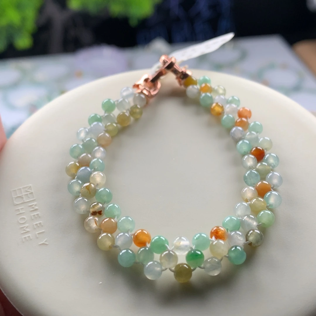 翡翠未镶嵌手链卡3.6