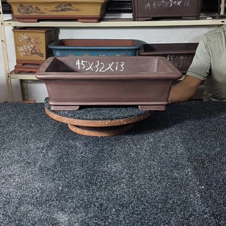 紫砂花盆精品小号长方