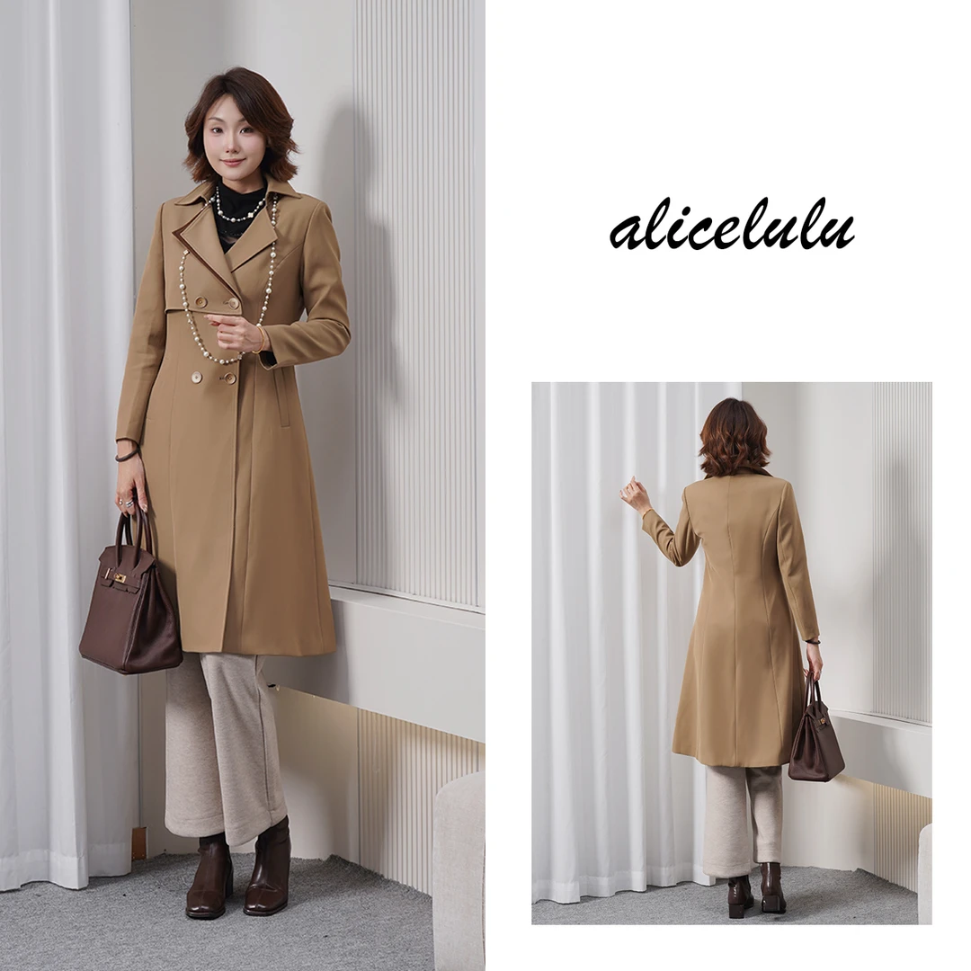 alicelulu智美之选.长款风衣外套显瘦垂感英伦风S2145283E