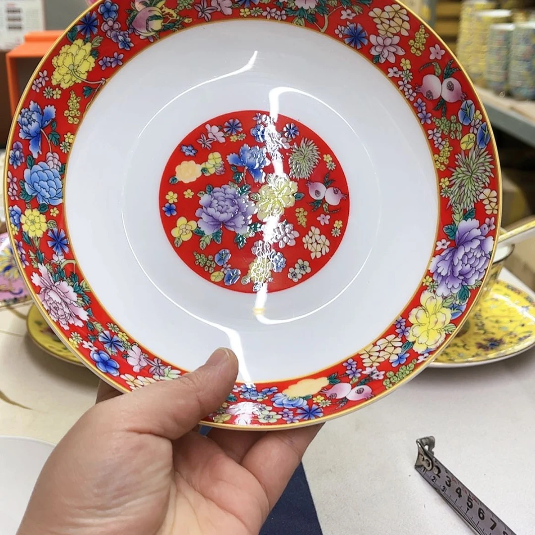 【闪购商品】骨瓷8英寸1深红。。。。。。