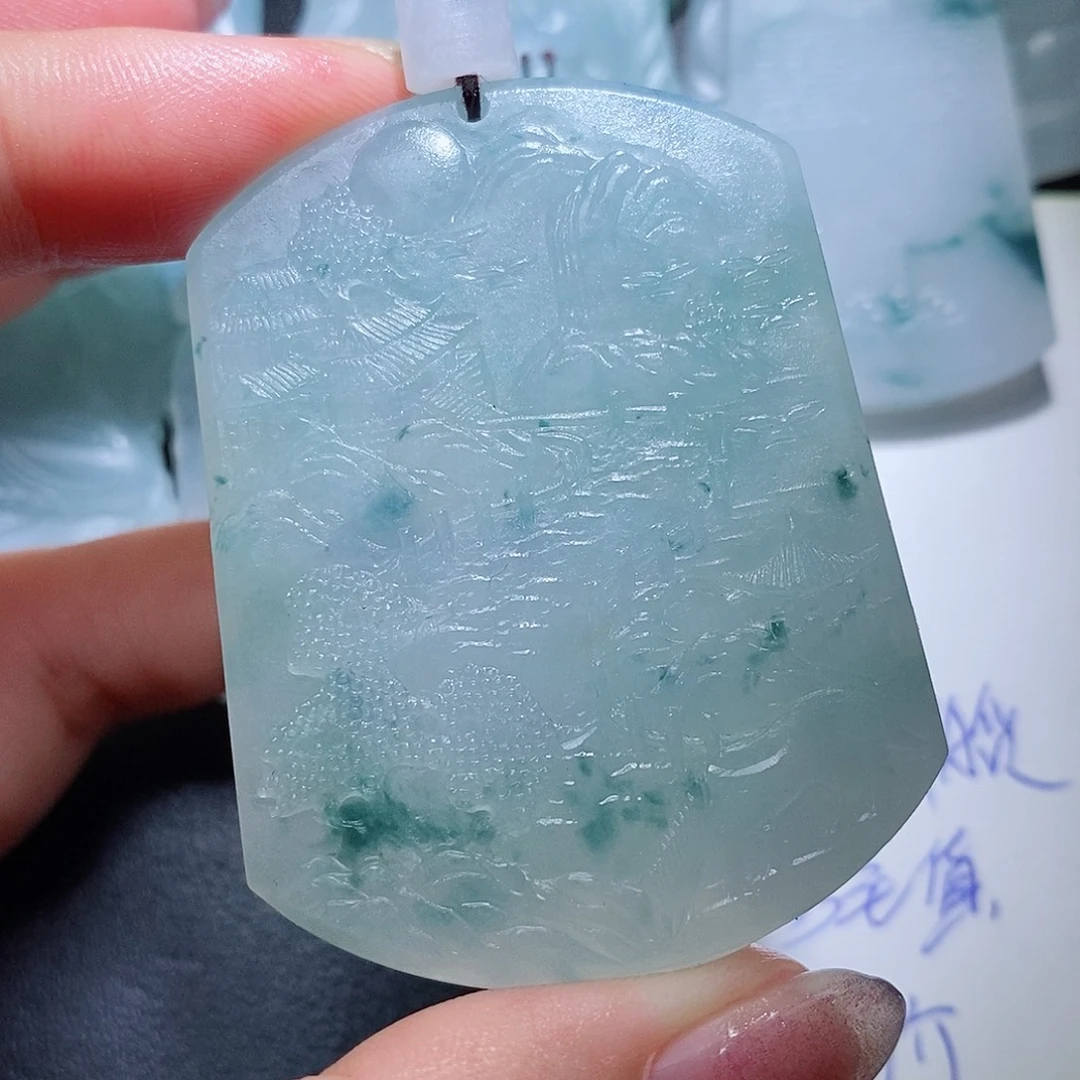 定制翡翠未镶嵌毛货付款后联系客服确认抛光