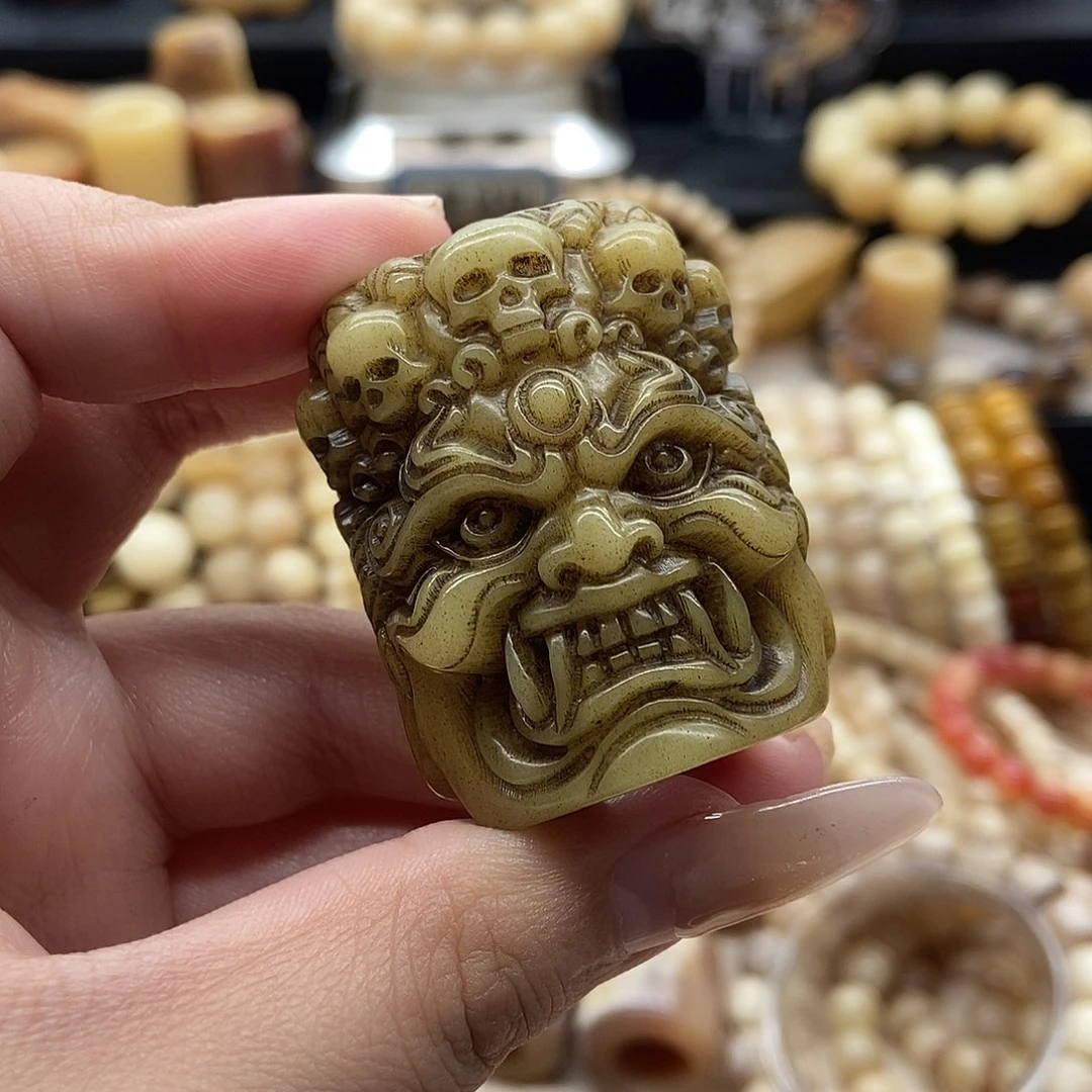 驼骨手串/手链牛骨牛骨大黑天