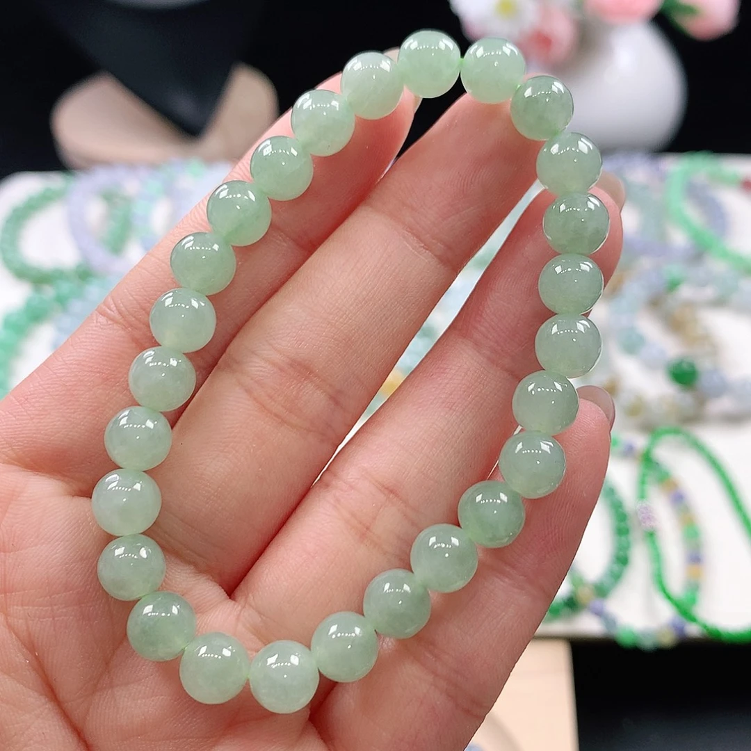 翡翠未镶嵌手链7mm