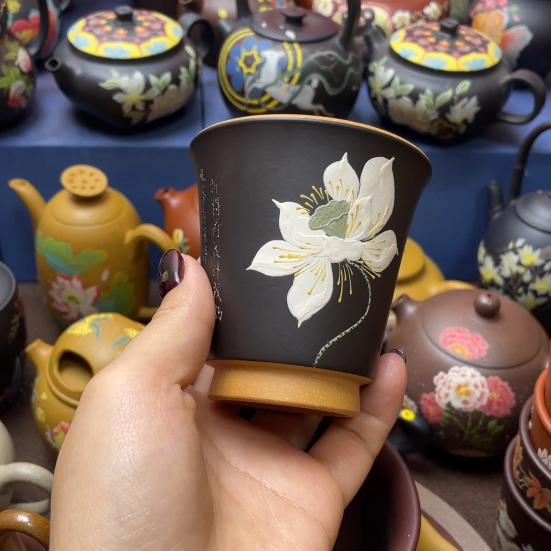 茶杯红泥紫砂主人杯130cc