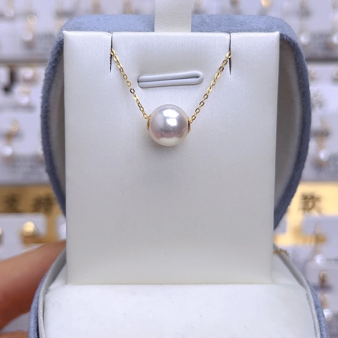 海水珍珠18K金镶嵌套链