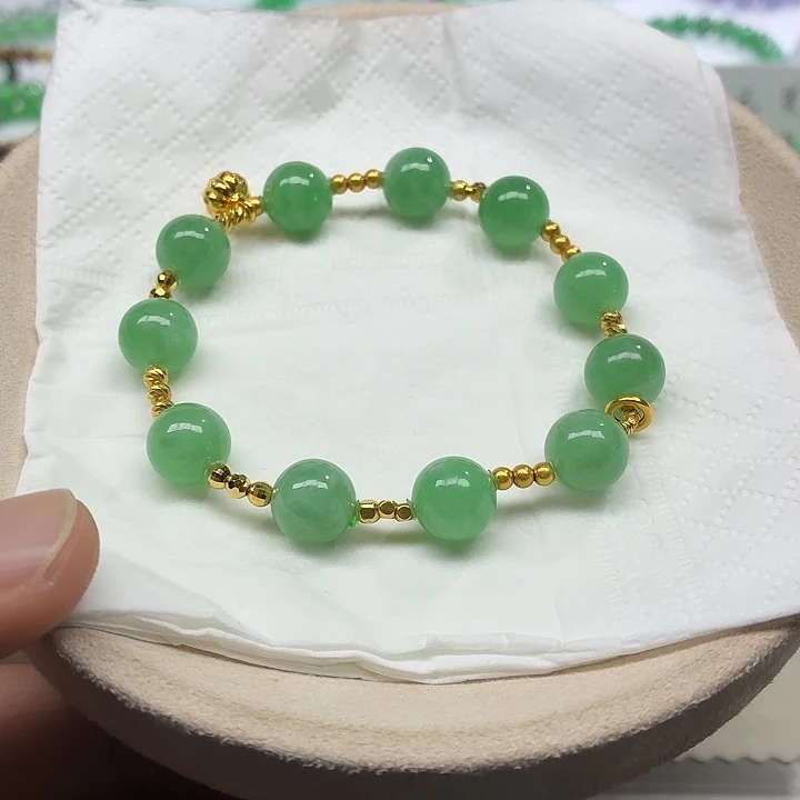 翡翠未镶嵌手链天然缅甸翡翠A货卡9.9