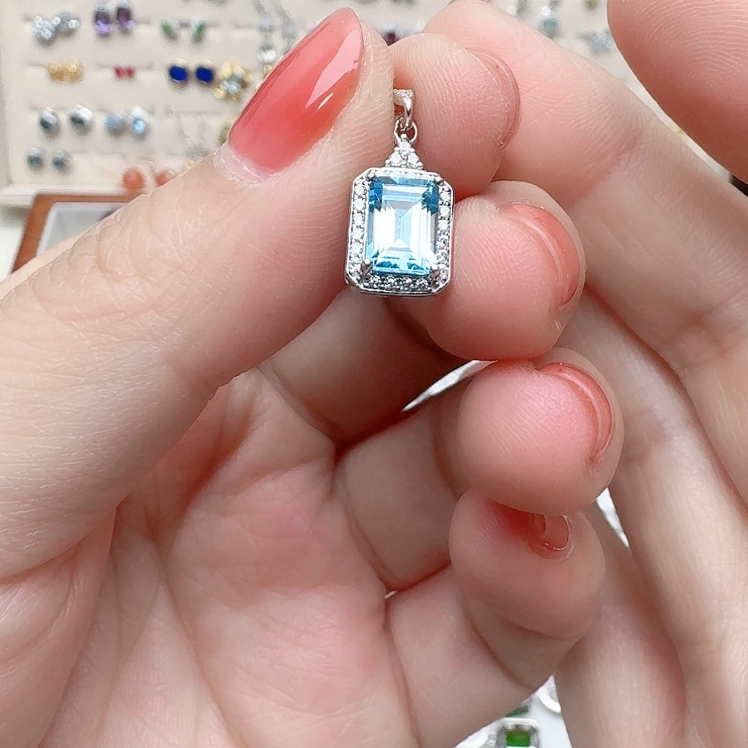 托帕石吊坠(不含链)银S925镶嵌