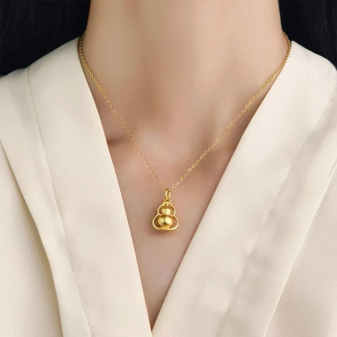 古法葫芦项链新中式轻奢小众项链百搭毛衣链