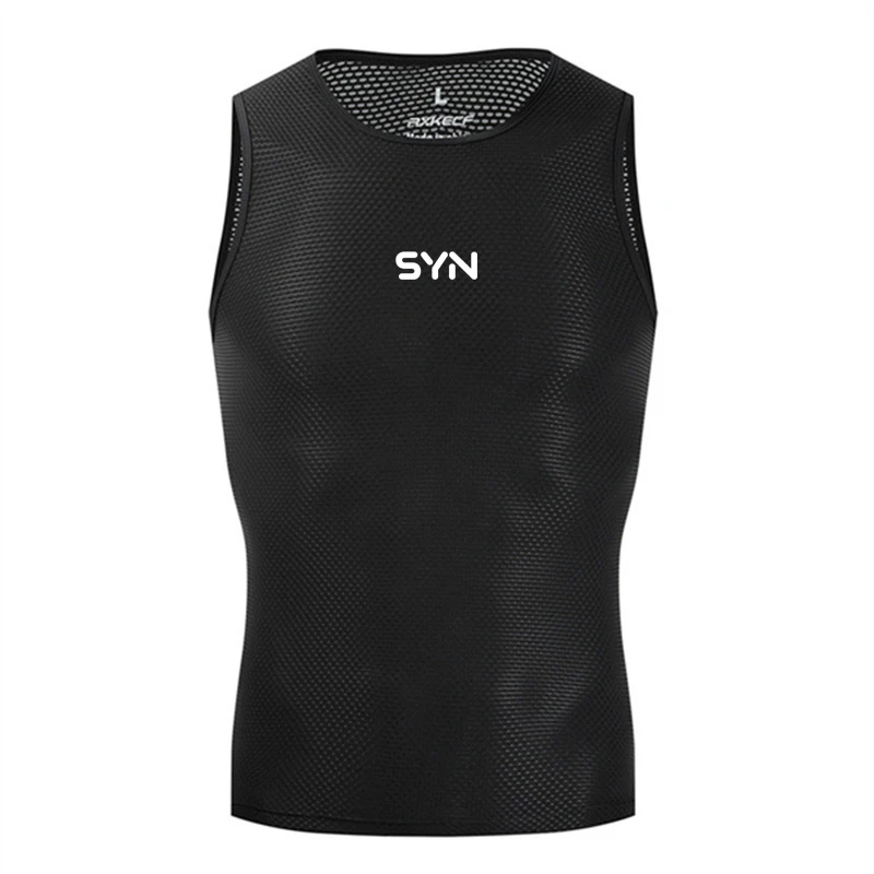 SYN网眼排汗衫背心打底衫自行车公路车网眼背心无袖速干衣紧身款