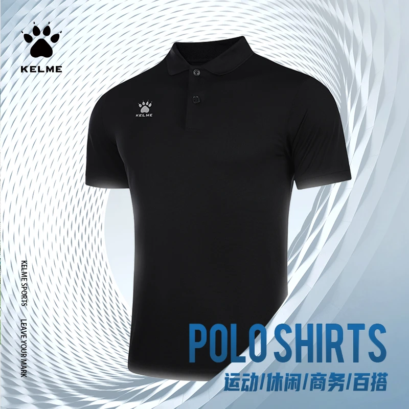 卡尔美翻领POLO衫男士优选流光风透气户外纯色休闲定制舒适穿搭女