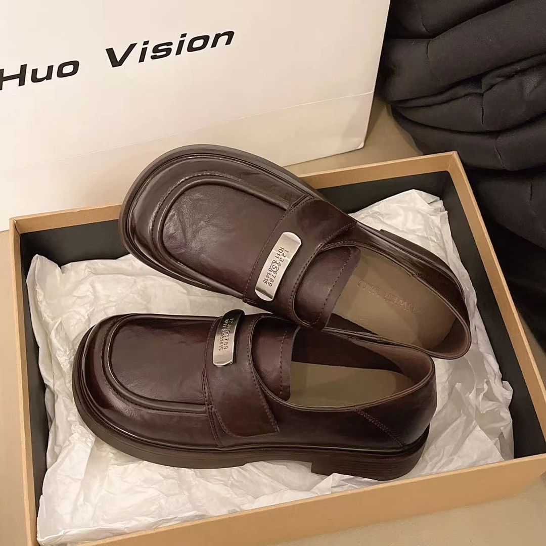 JIUER春款真皮乐福鞋90890